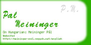 pal meininger business card
